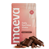 Maeva Daily Nutrition Shake package with Belgian chocolate flavor on a white background